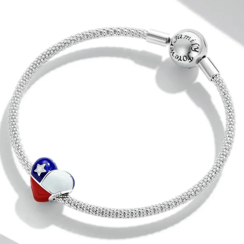 (zdjęcie do) Charms Typu Pandora Uwielbiam flagę Chile - SCC2110 - Wyświetl 3