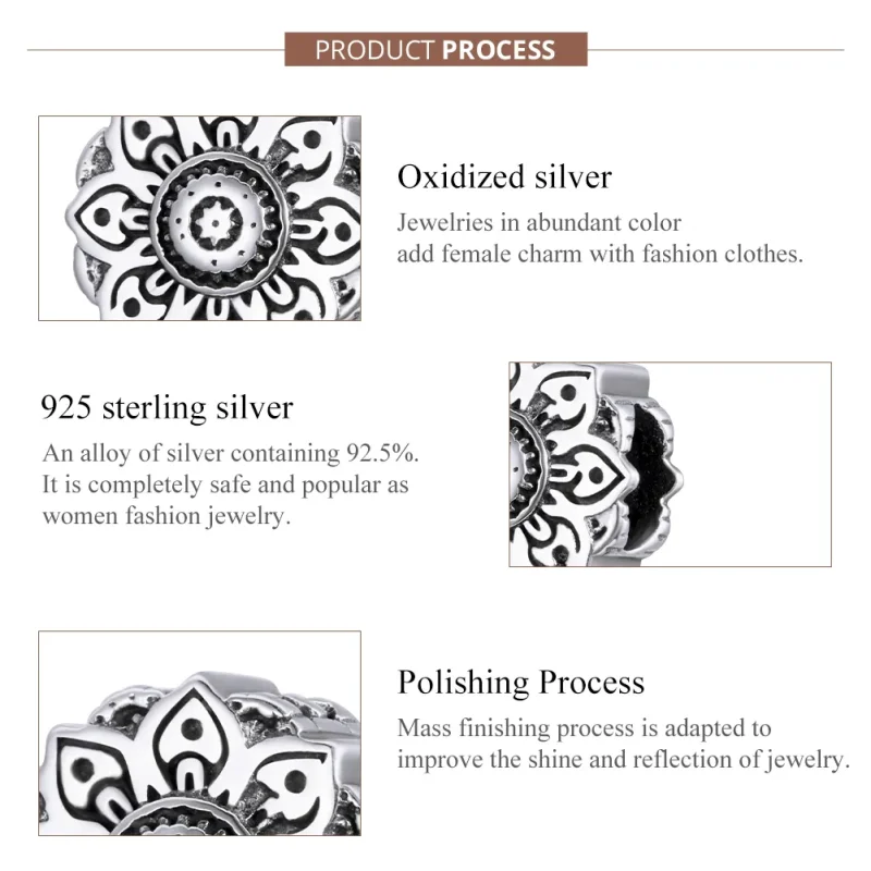 (zdjęcie do) Charms Typu Pandora Vintage Lotos - SCC1823 - Wyświetl 7