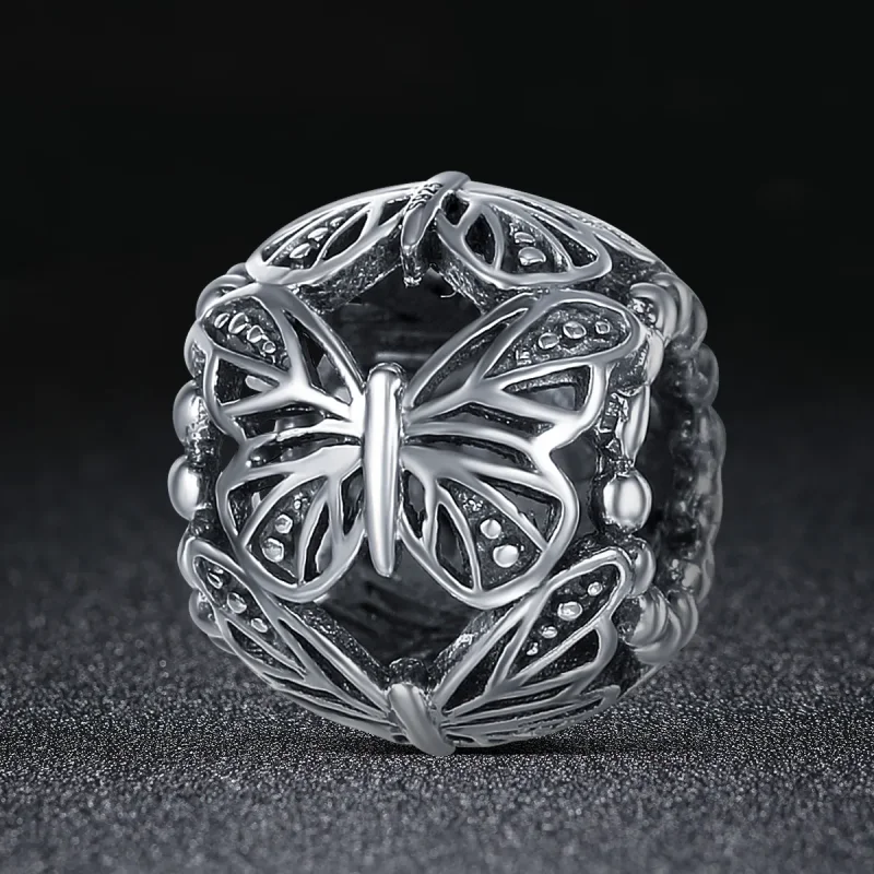 (zdjęcie do) Charms Typu Pandora Vintage motyl - SCC491 - Wyświetl 2