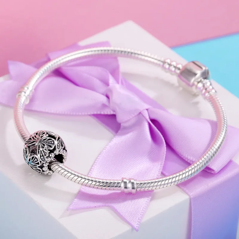 (zdjęcie do) Charms Typu Pandora Vintage motyl - SCC491 - Wyświetl 5