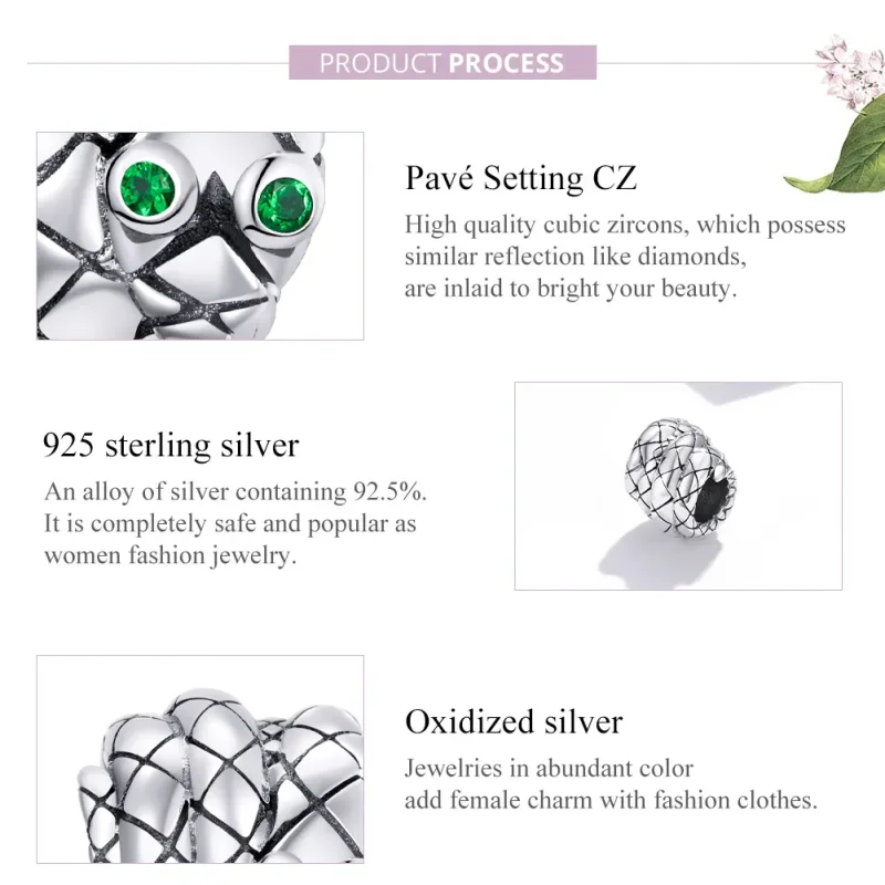 (zdjęcie do) Charms Typu Pandora Vintage wąż - SCC1770 - Wyświetl 8