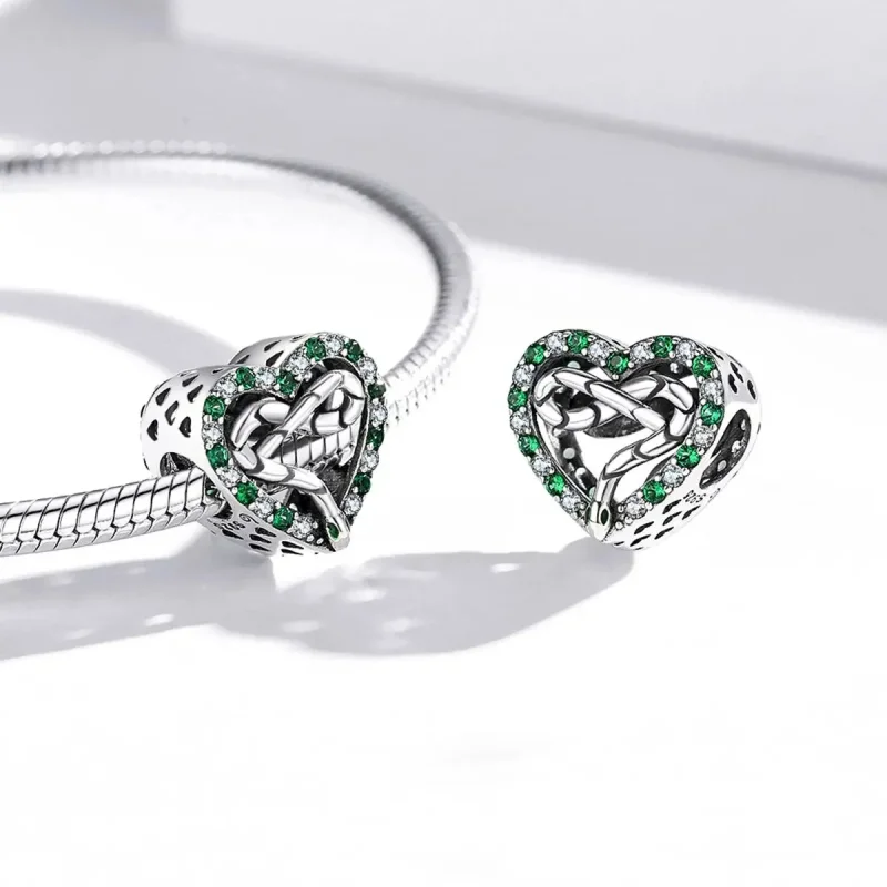 (zdjęcie do) Charms Typu Pandora Wąż Serca - BSC507 - Wyświetl 3