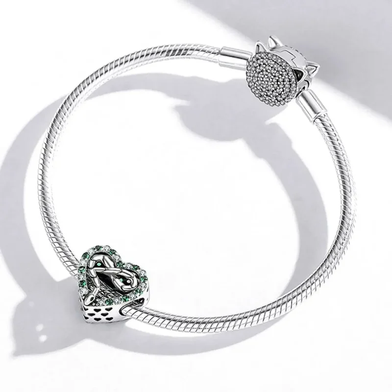 (zdjęcie do) Charms Typu Pandora Wąż Serca - BSC507 - Wyświetl 4