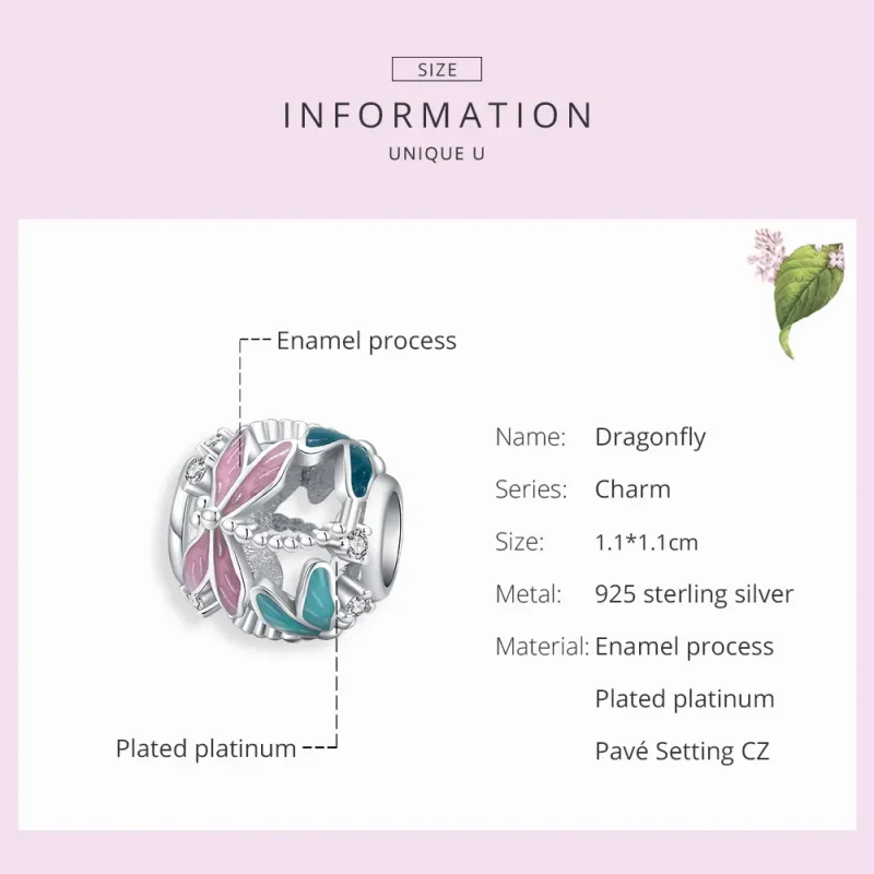 (zdjęcie do) Charms Typu Pandora Ważka - BSC198 - Wyświetl 7