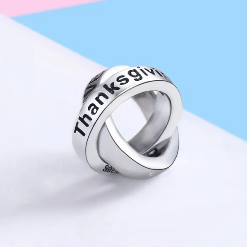 (zdjęcie do) Charms Typu Pandora Wdzięczny Tobie - SCC227 - Wyświetl 3