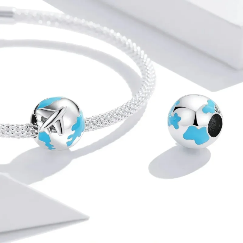 (zdjęcie do) Charms Typu Pandora Światowa podróż - samolot w rejs - SCC2026 - Wyświetl 4