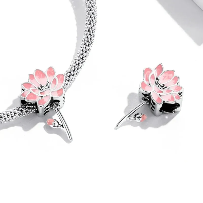 (zdjęcie do) Charms Typu Pandora świeży lotos - SCC2157 - Wyświetl 4