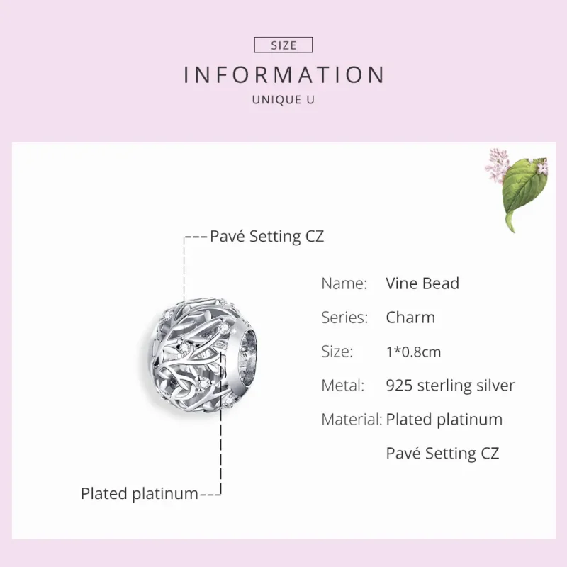 (zdjęcie do) Charms Typu Pandora Wino - BSC256 - Wyświetl 7