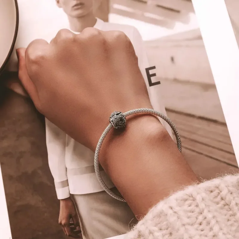 (zdjęcie do) Charms Typu Pandora Wytłoczone Kwiaty - SCC2097 - Wyświetl 6