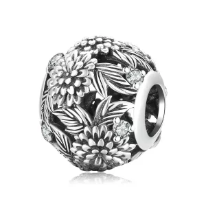 Charms Typu Pandora Wytłoczone Kwiaty - SCC2097