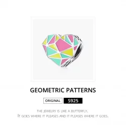 Charms Typu Pandora Wzory geometryczne - SCC1761
