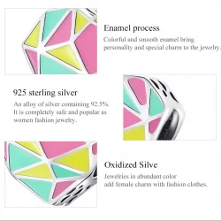Charms Typu Pandora Wzory geometryczne - SCC1761