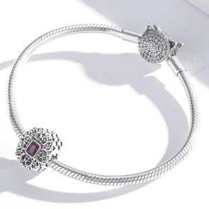 Charms Typu Pandora Wzór Retro - Cyrkon - SCC2152