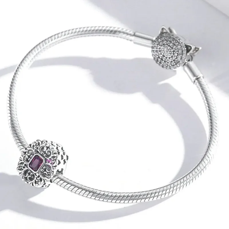 (zdjęcie do) Charms Typu Pandora Wzór Retro - Cyrkon - SCC2152 - Wyświetl 3