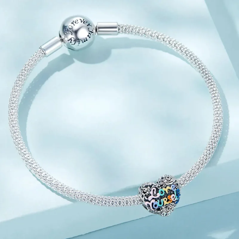 (zdjęcie do) Charms Typu Pandora wzór serca - SCC2354 - Wyświetl 4