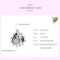 Charms Typu Pandora Łza - SCC1723