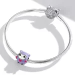 Charms Typu Pandora zabawna sowa - SCC1932