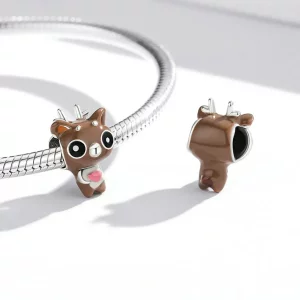 Charms Typu Pandora zabawny jeleń - SCC1934