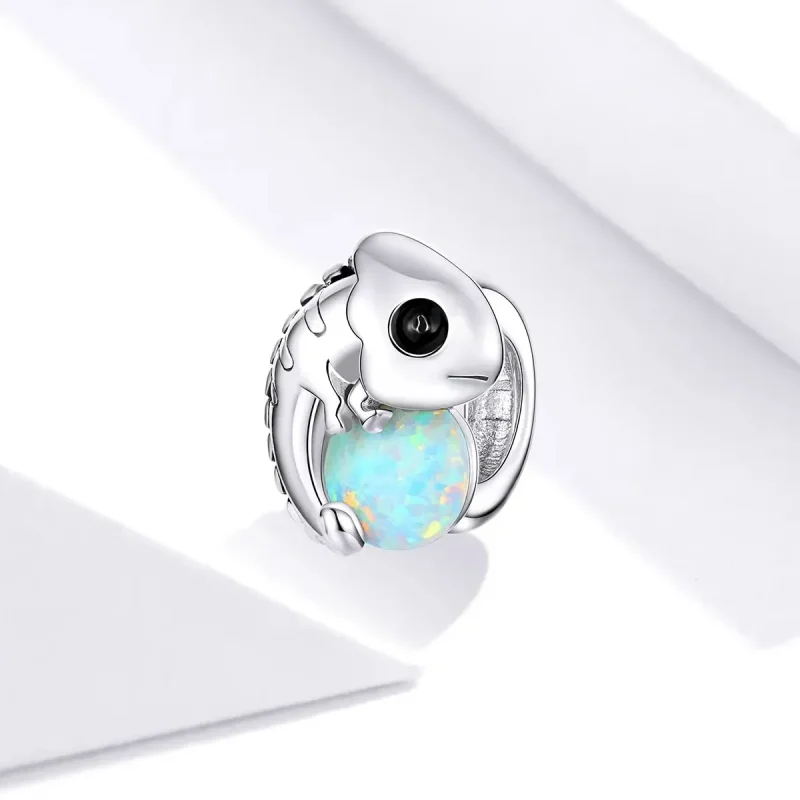 (zdjęcie do) Charms Typu Pandora zabawny kameleon - BSC254 - Wyświetl 2