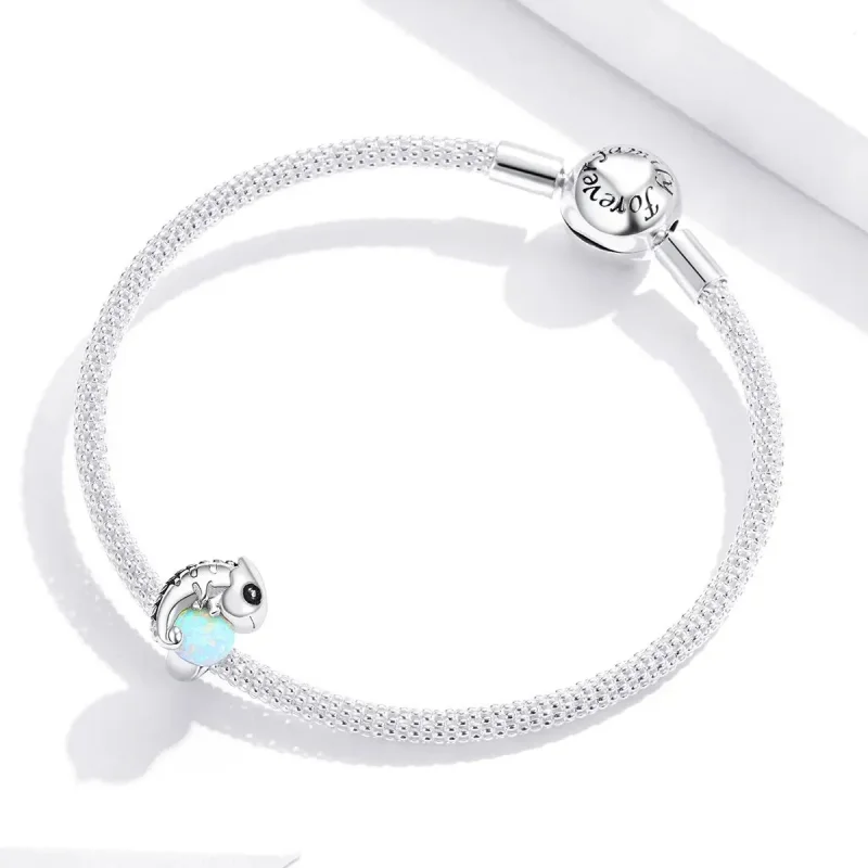(zdjęcie do) Charms Typu Pandora zabawny kameleon - BSC254 - Wyświetl 3