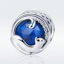 Charms Typu Pandora Zabawny kot - SCC708