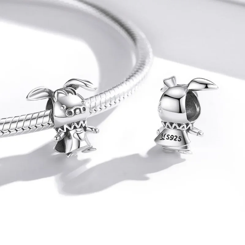 (zdjęcie do) Charms Typu Pandora Zabawny Królik - SCC1867 - Wyświetl 4
