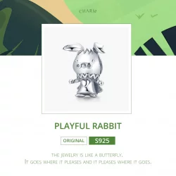 Charms Typu Pandora Zabawny Królik - SCC1867