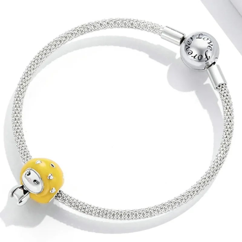 (zdjęcie do) Charms Typu Pandora Zabawny Mały Grzybek - Cytrynowy Żółty - SCC2149 - Wyświetl 3
