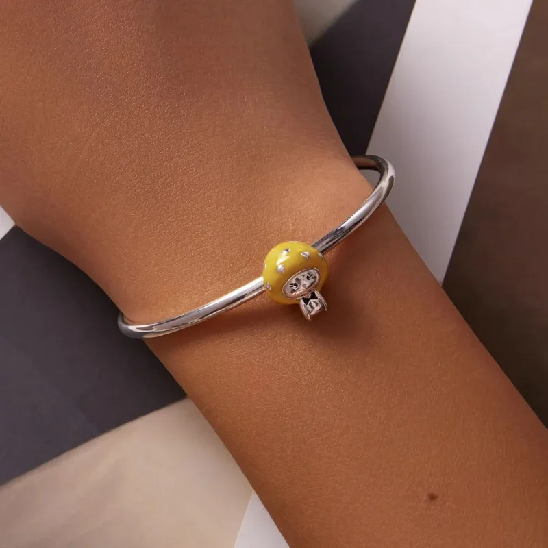 (zdjęcie do) Charms Typu Pandora Zabawny Mały Grzybek - Cytrynowy Żółty - SCC2149 - Wyświetl 5