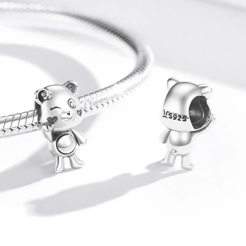 (zdjęcie do) Charms Typu Pandora Zabawny Miś - SCC1870 - Wyświetl 3