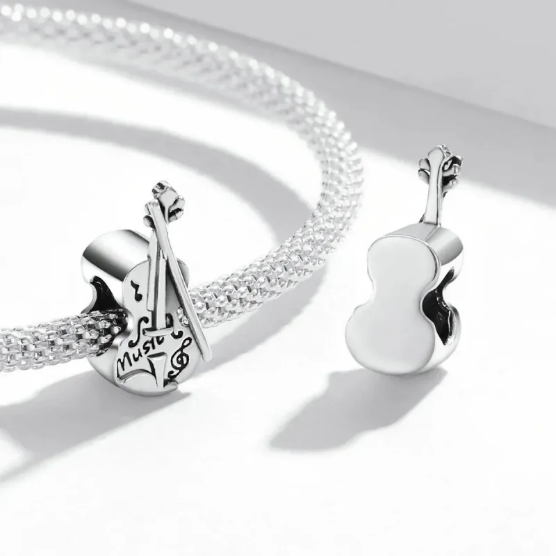 (zdjęcie do) Charms Typu Pandora Zabytkowe skrzypce - SCC2077 - Wyświetl 4