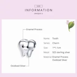 Charms Typu Pandora Ząb - SCC1401