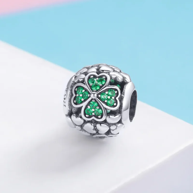 (zdjęcie do) Charms Typu Pandora Zielona koniczyna - SCC964 - Wyświetl 2