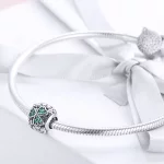 Charms Typu Pandora Zielona koniczyna - SCC964