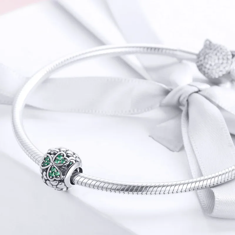 (zdjęcie do) Charms Typu Pandora Zielona koniczyna - SCC964 - Wyświetl 3