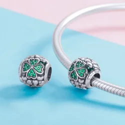 Charms Typu Pandora Zielona koniczyna - SCC964