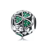 Charms Typu Pandora Zielona koniczyna - SCC964