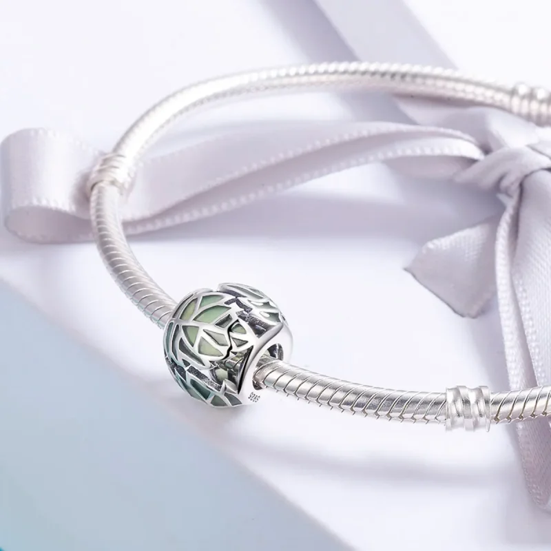(zdjęcie do) Charms Typu Pandora Zielone liście są zakochane - SCC524 - Wyświetl 4