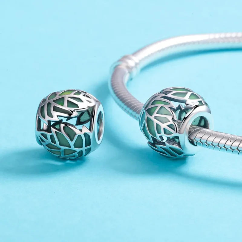 (zdjęcie do) Charms Typu Pandora Zielone liście są zakochane - SCC524 - Wyświetl 5