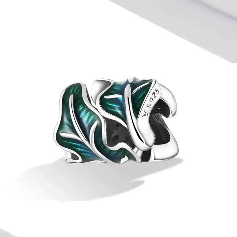 (zdjęcie do) Charms Typu Pandora Zielone liście - SCC2175 - Wyświetl 2