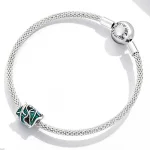 Charms Typu Pandora Zielone liście - SCC2175