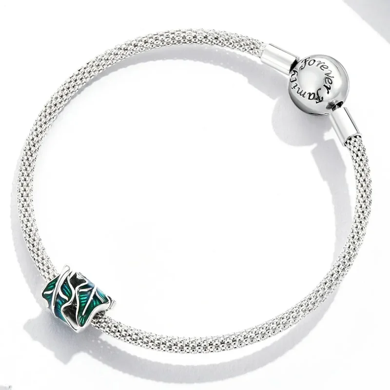 (zdjęcie do) Charms Typu Pandora Zielone liście - SCC2175 - Wyświetl 3