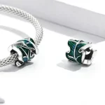 Charms Typu Pandora Zielone liście - SCC2175