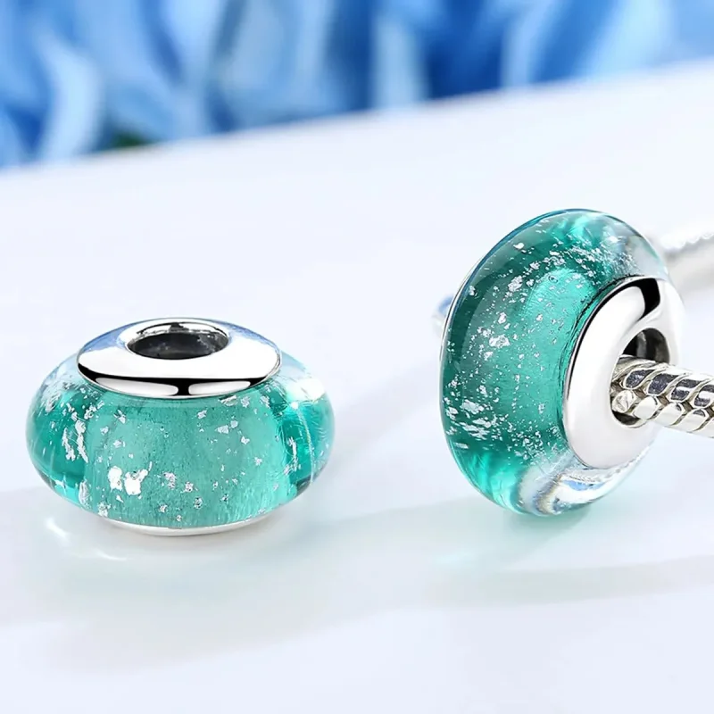 (zdjęcie do) Charms Typu Pandora Zielone szkło Murano - SCZ021 - Wyświetl 3