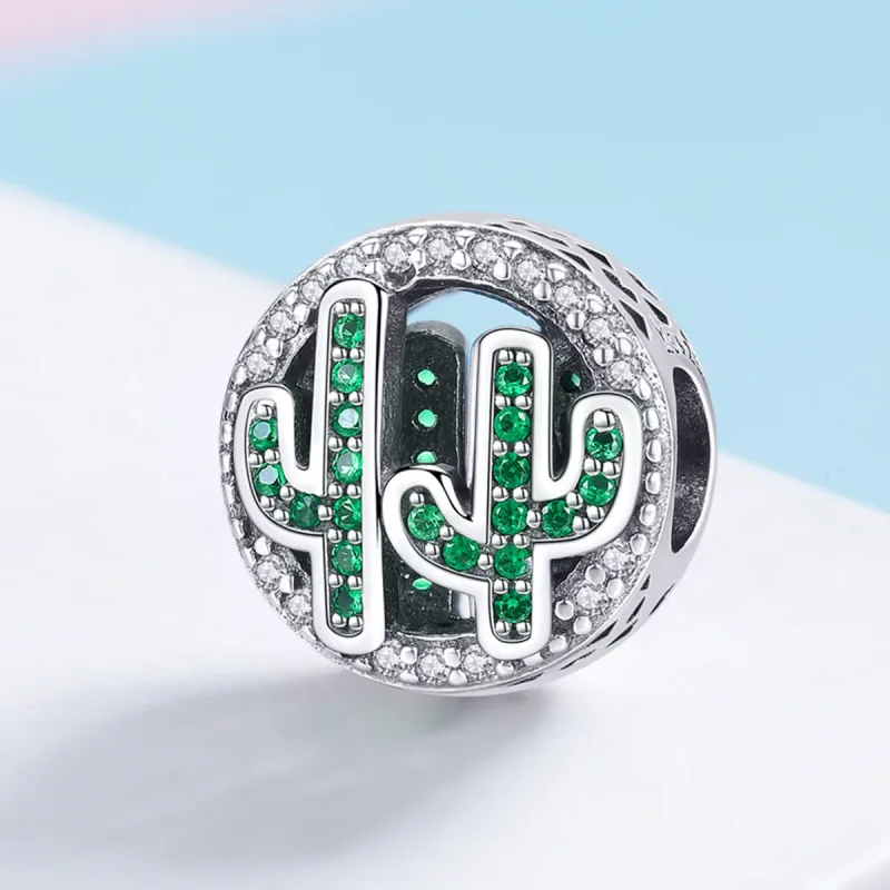 (zdjęcie do) Charms Typu Pandora Zielony żywy kaktus - SCC918 - Wyświetl 2