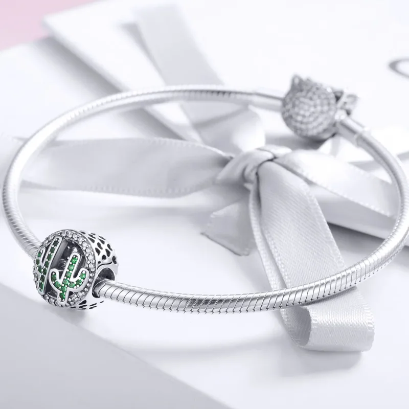 (zdjęcie do) Charms Typu Pandora Zielony żywy kaktus - SCC918 - Wyświetl 3