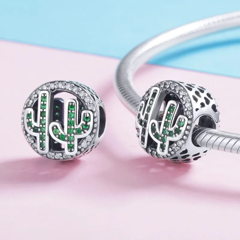 (zdjęcie do) Charms Typu Pandora Zielony żywy kaktus - SCC918 - Wyświetl 4