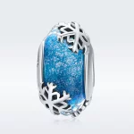 Charms Typu Pandora Zimowe mrożone płatki śniegu - SCC862