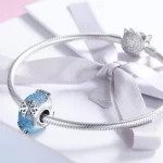 Charms Typu Pandora Zimowe mrożone płatki śniegu - SCC862
