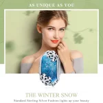 Charms Typu Pandora Zimowe mrożone płatki śniegu - SCC862